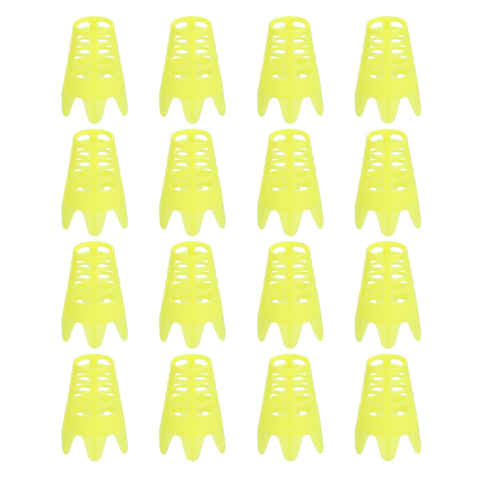 PATIKIL Golf Simulator Tees, 16 Pack Plastic Golf Tees Mat Practice Training for Outdoor Indoor Winter Turf Driving Range, Yellow