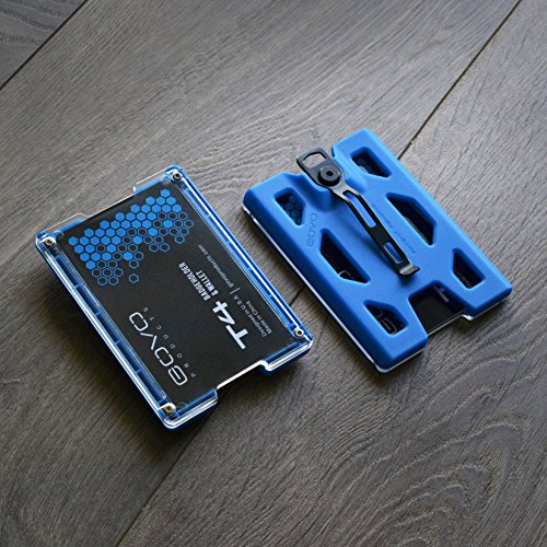 GOVO Badge Holder/Wallet - Durable Polycarbonate ID/Credit Holder with Metal Clip and 4 Cards Slot (Holds 1 to 4 Cards) (Blue) - Thumbnail 2