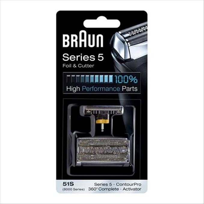 Braun 8000 activator combi-pack foil and cutterblock replacement parts for braun's activator razor models 8595 and 8585 (069055830796)