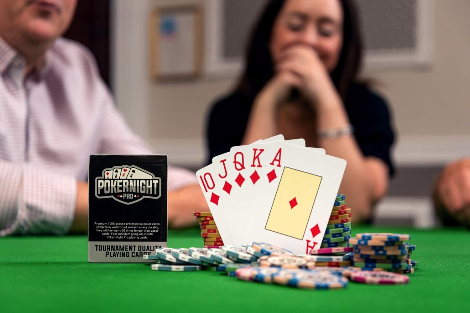 Poker Night Pro 500-Piece Texas Hold'em Poker Set, Silver - Image 5
