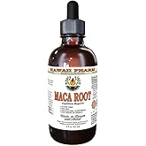 Hawaii Pharm Maca Root Alcohol-Free Liquid Extract, Organic Maca (Lepidium Meyenii) Whole Dried Plant Glycerite Natural Herbal Supplement, USA 2oz
