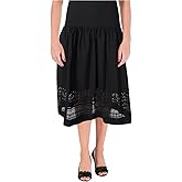 Ralph Lauren Womens Laser-Cut Ponte Skirt, Black, 2