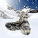 KepooMan 18 Teeth Claws Crampons Non-Slip Shoes Cover Stainless Steel Chain Outdoor Ski Ice Snow Hiking Climbing