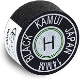 KAMUI Black Laminated Pool Billiard CUE TIP - 1 pc (Hard, 14 mm)