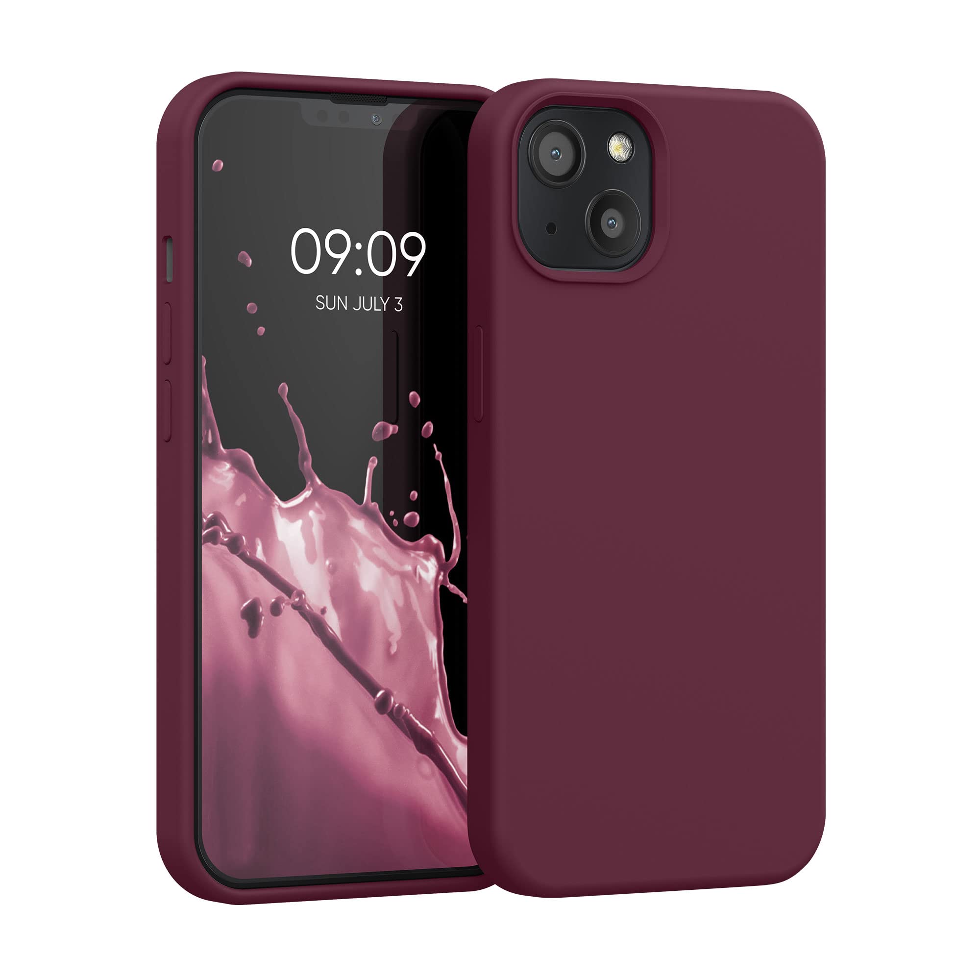 kwmobile Case Compatible with Apple iPhone 13 Case - TPU Silicone Phone Cover with Soft Finish - Tawny Red — image 1