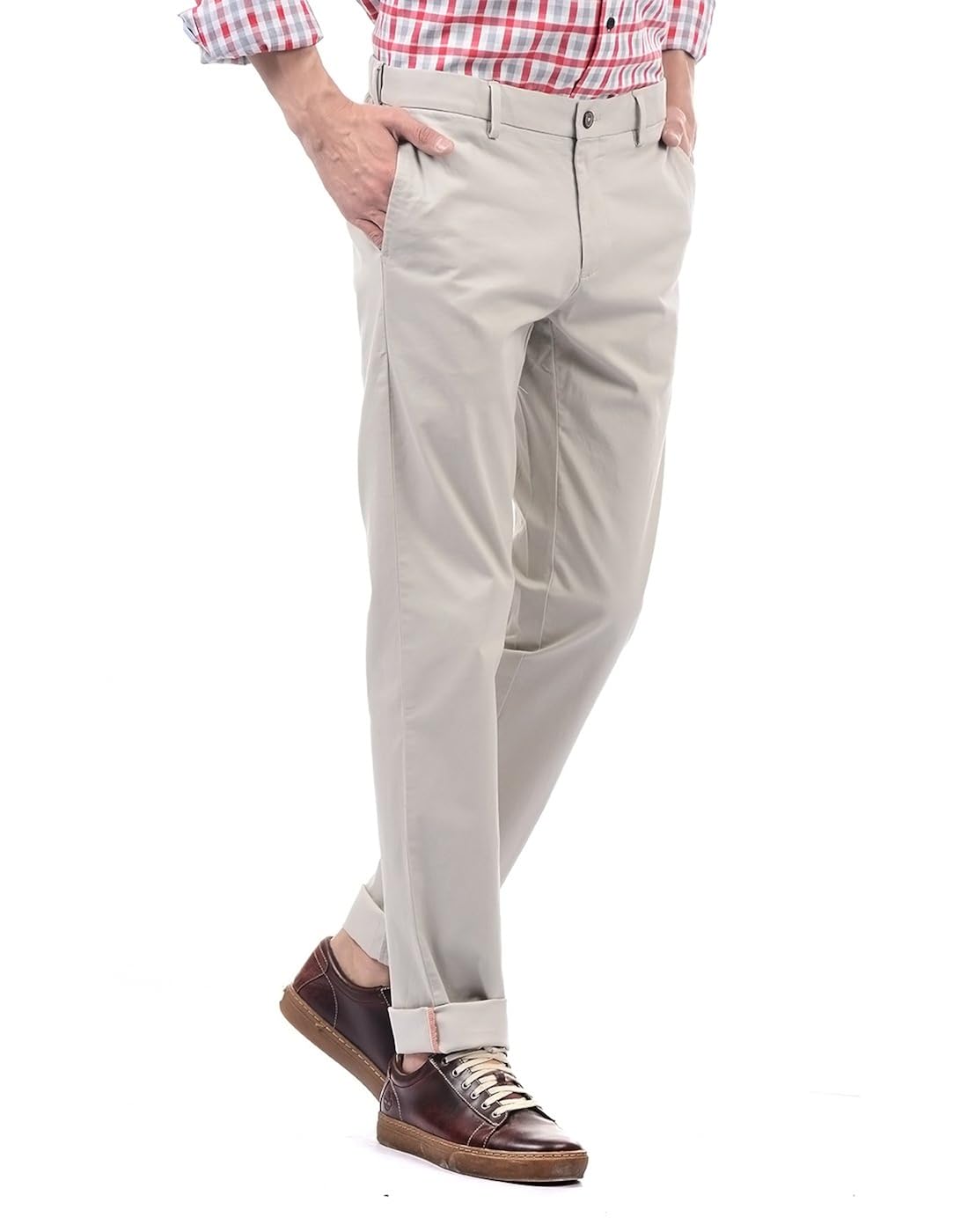 arrow sports men's straight fit casual trousers