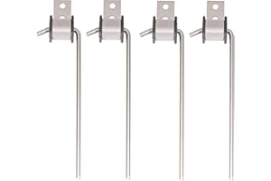 Exhaust Hanger Rod – Heavy-Duty 3/8" Rod 10" Long Stainless Steel Exhaust Hanger Rods Universal Muffler Hanger Rod 4 Pack
