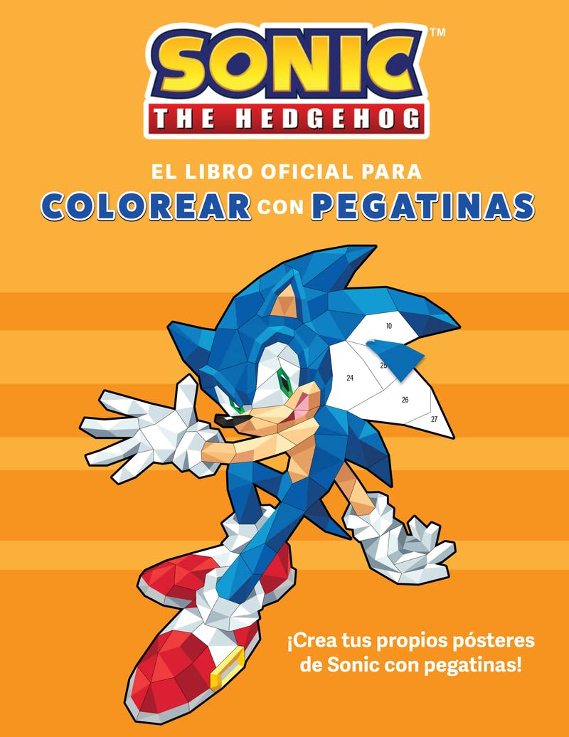 Sonic Hedgehog Libro Oficial para COLOREAR CON PEGATINAS
