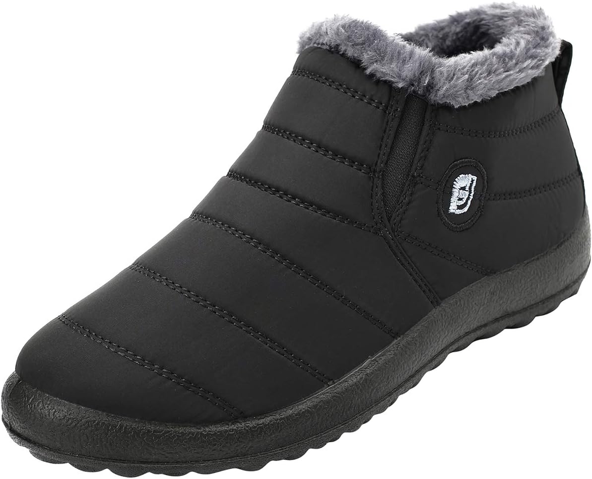 JOINFREELadies Winter Boots - Women's Snow, Flat Ankle, Short & Mid-Calf Zip, Outdoor Walking, Warm Bootie