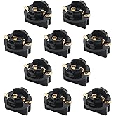CADUFUELLY 10 Pcs 12V-24V T10 194 168 Bulb Socket for Instrument Cluster Dashboard Light Automotive Gauge Cluster