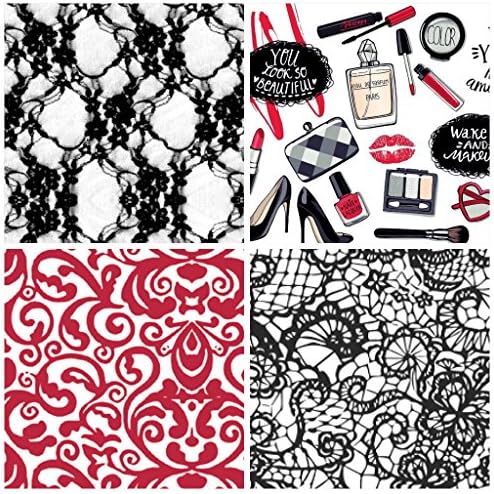 NailHugs Nail Applique, Boudoir Mix Pack, Dry Transfer Process, 4 strips