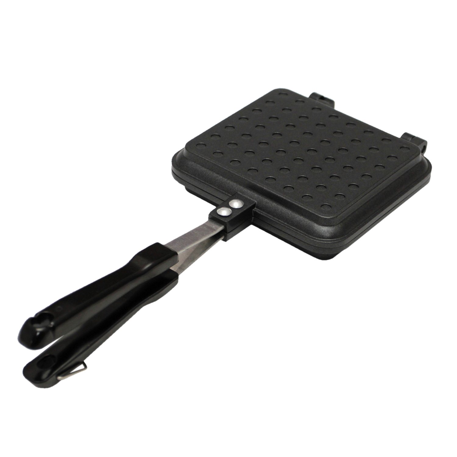 谷口金属 こびりつきにくく洗いやすい ホットサンドメーカー 15.2×35.5×3.6cm IH ガス火対応 外して使える PFOS PFOA フリー アウトドア キャンプ 食パン ホットサンド ブラック商品画像