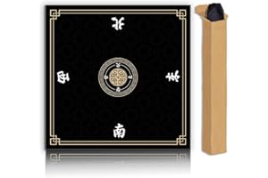 JUFORHQC Mahjong Mat, Non-Slip Noise Reducing Game Mat, 31.5 Inch Mahjong Table Mat,Mahjong Mat with Cloth Bag and Carton Storage,Suitable for Mahjong, Dominoes, Solitaire and Other Games. (Black)