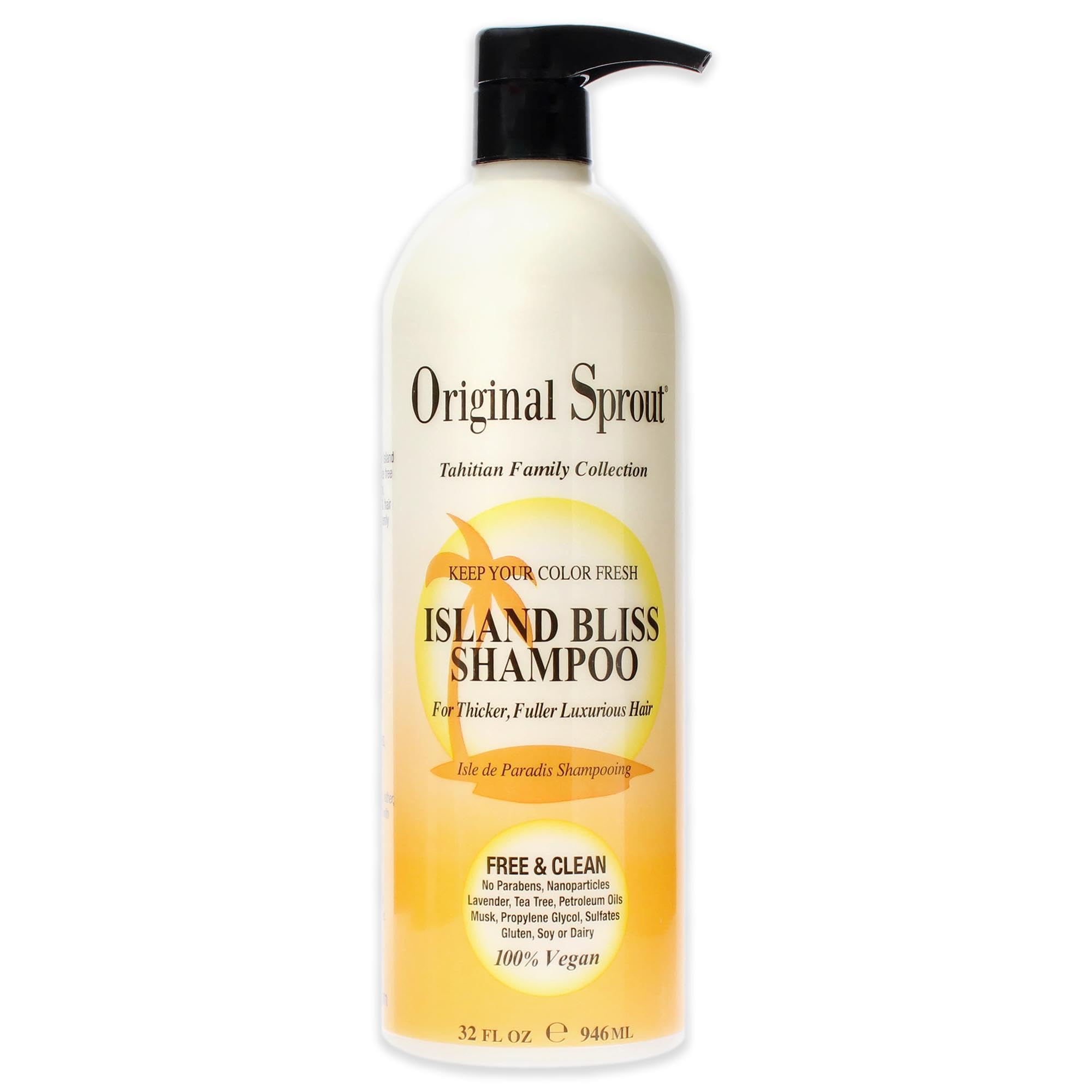 Original Sprout Tahitian Island Bliss Shampoo (946ml) - Sulphate-Free and Vegan Hair Care Shampoo