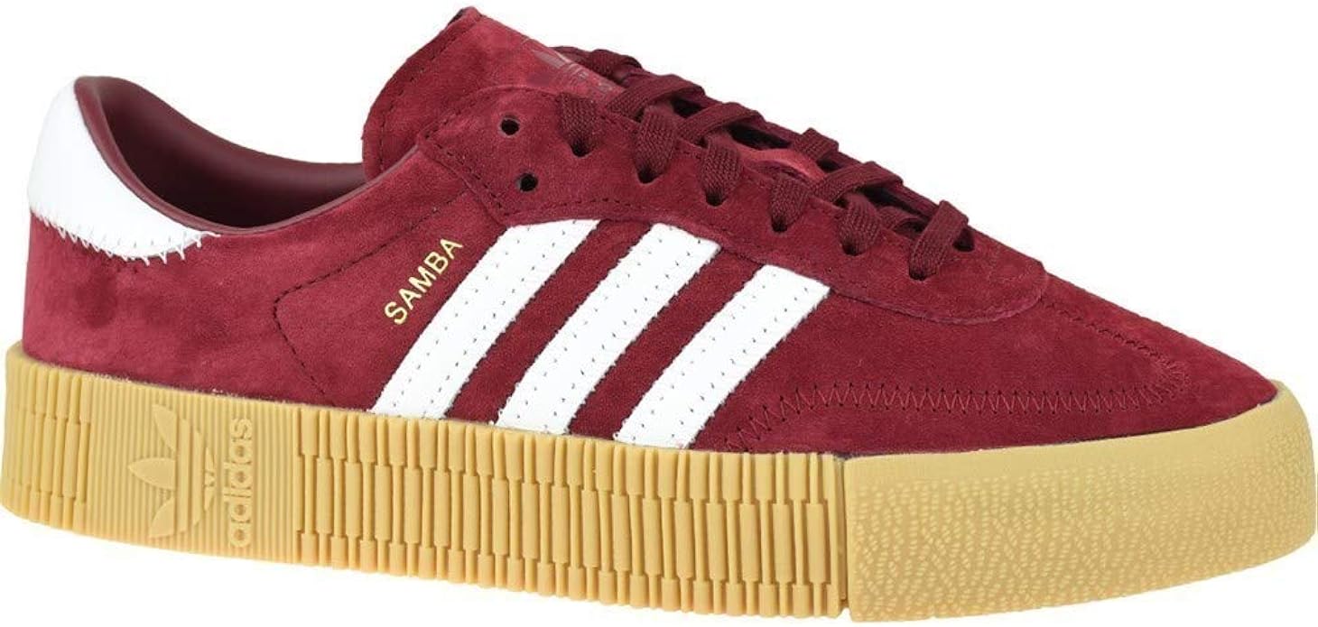 womens burgundy adidas trainers