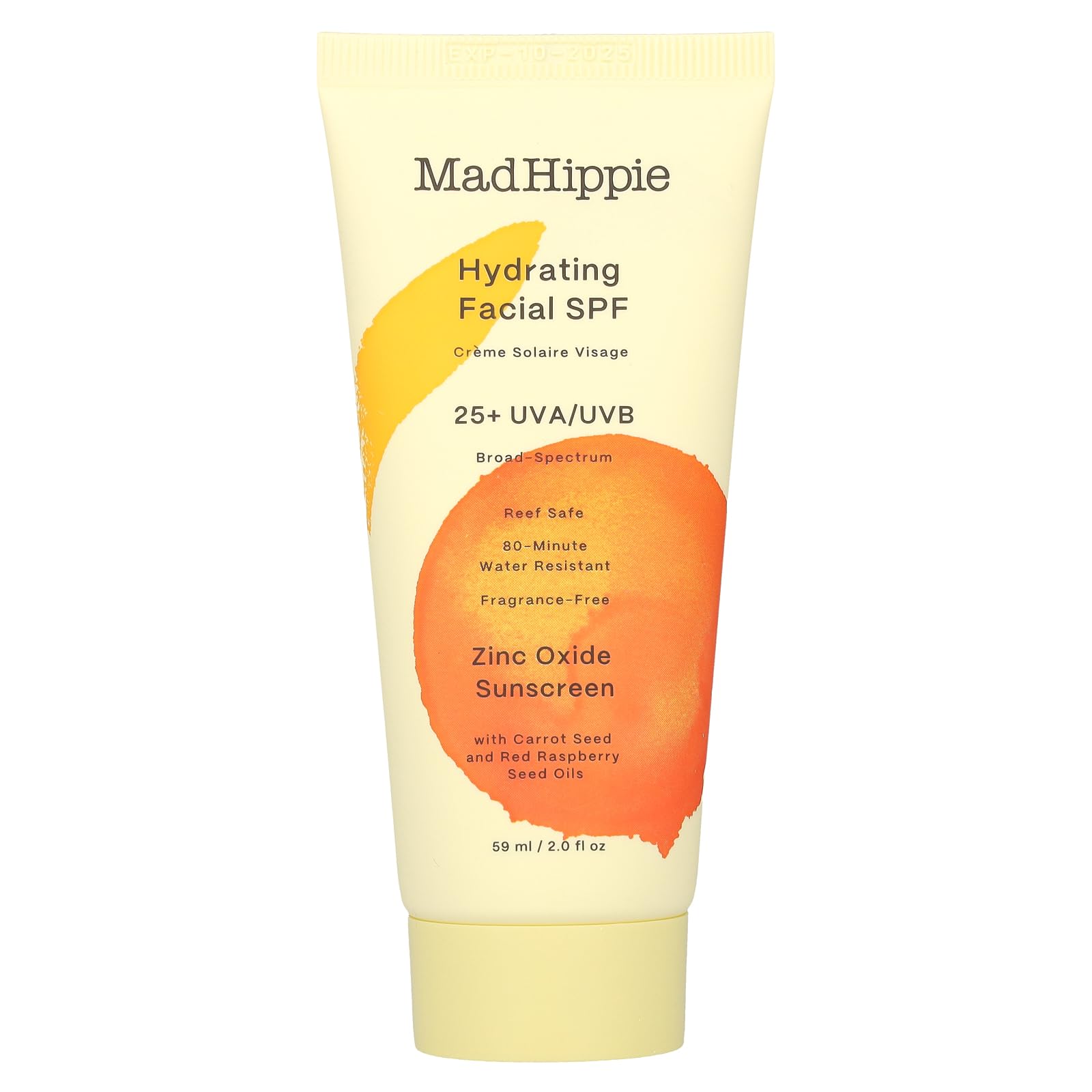 Mad Hippie Hydrating Facial SPF 25 Plus For Unisex 2 oz Sunscreen