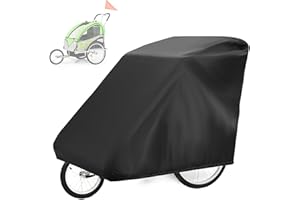 Amazing Fair Bicycle Trailer Cover - Waterproof Oxford Material with PU Coating, UV Resistant, Windproof and Dustproof, Suitable for 55x33x39 inches (140x84x100 cm) Trailers.