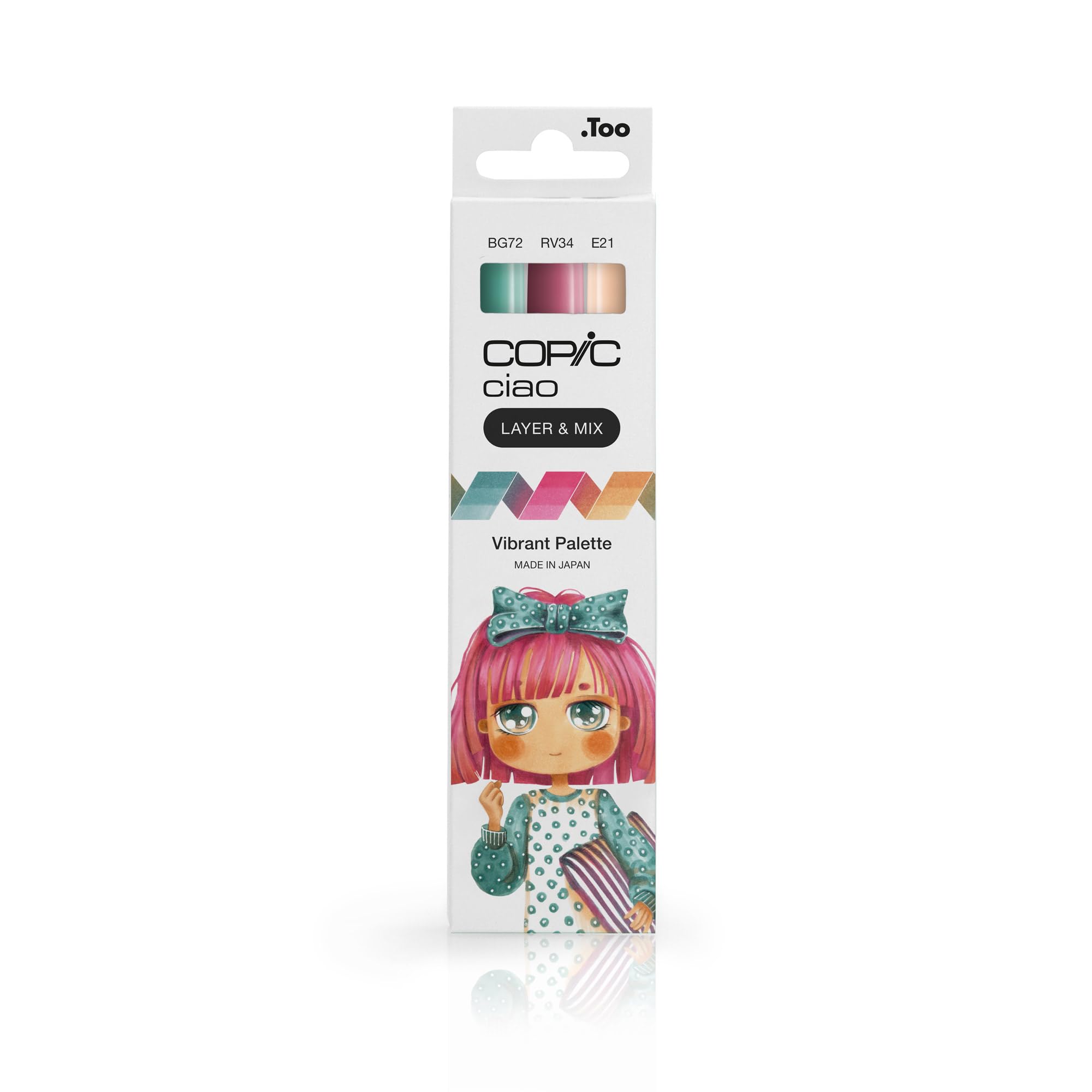 COPIC Ciao Layer & Mix Pen Set Of 3 Vibrant Palette Markers, Art, Craft, Colouring, Graphic, Highlighter, Design, Anime Manga