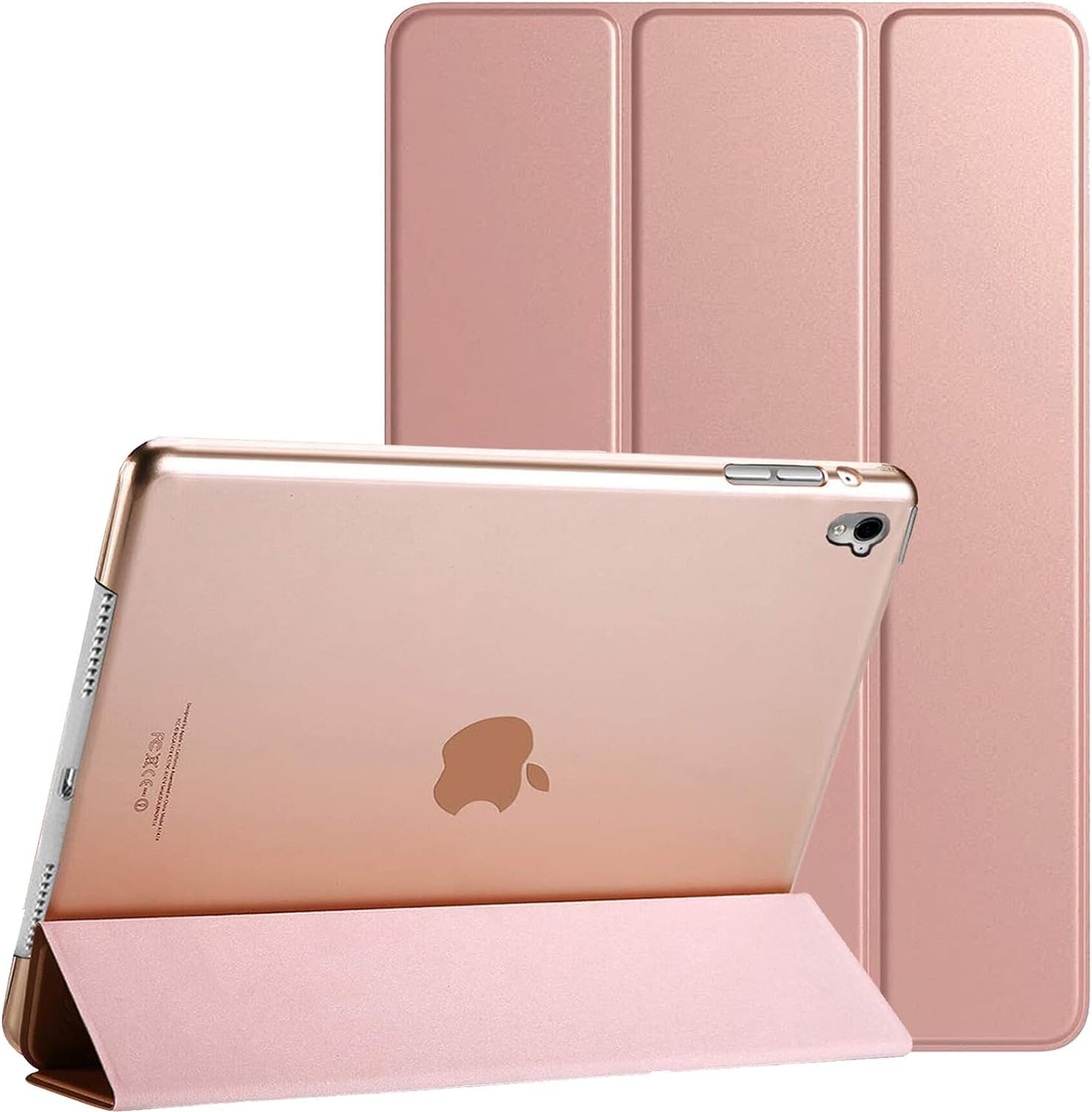 Smart Case for iPad 10.2 9th/8th/7th Generation (2021, 2020, 2019) Stand Cover with Magnetic Auto Sleep Function For iPad Pro 10.2 (Rose Gold)