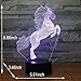 FlyonSea Unicorn Gifts for Girls Unicorn Light 7 Colors Change with Remote Kids Night Light Optical Illusion Lamps for Kids Lamp As a Gift Ideas for Boys or Girls