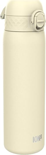 Ion8 Lightweight Stainless Steel Water Bottle 600 ml Creamy White