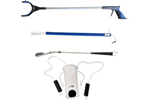 Shoe Horn, Dressing Stick, Sock Aid, and Portable Reacher Tool. Suitable for Men, Women, and Seniors, Perfect for Daily use to Make Your Dressing and Walking Routine Easier by Shagu.