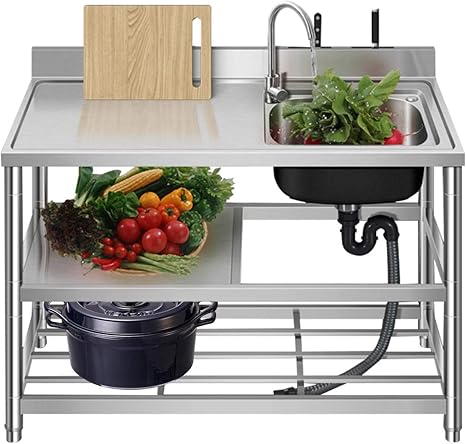 Amazon Co Jp Jkr キッチンシンク 業務用 台所流し台 ステンレス 100 50 85cm 左右選べる 作業台付き 包丁立て シンク下 収納 キッチン 洗面所 飲食店 工場 スーパー ガレージ混合水栓 右シンク Diy 工具 ガーデン Amazon Co Jp Jkr キッチンシンク 業務用 台所流し台 ステンレス 100 50 85cm 左右選べる 作業台付き 包丁立て シンク下 収納 キッチン 洗面所 飲食店 工場 スーパー ガレージ混合水栓 右シンク Diy 工具 ガーデン