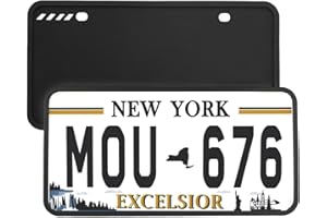 Crossarctic Silicone License Plate Frames Black – 2 Pack Rust-Proof Weather-Resistant License Plate Holders for Cars – Univer