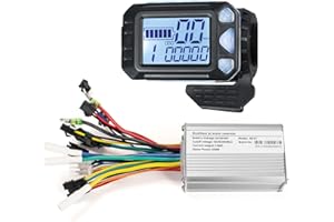 CSBST 24V 36V 48V Electric Bike Controller Kit 17A 350W Brushless Motor Controller and Ebike LCD Display Electric Scooter Controller Electric Bicycle Speed Controller with Ebike Screen BLDC Controller