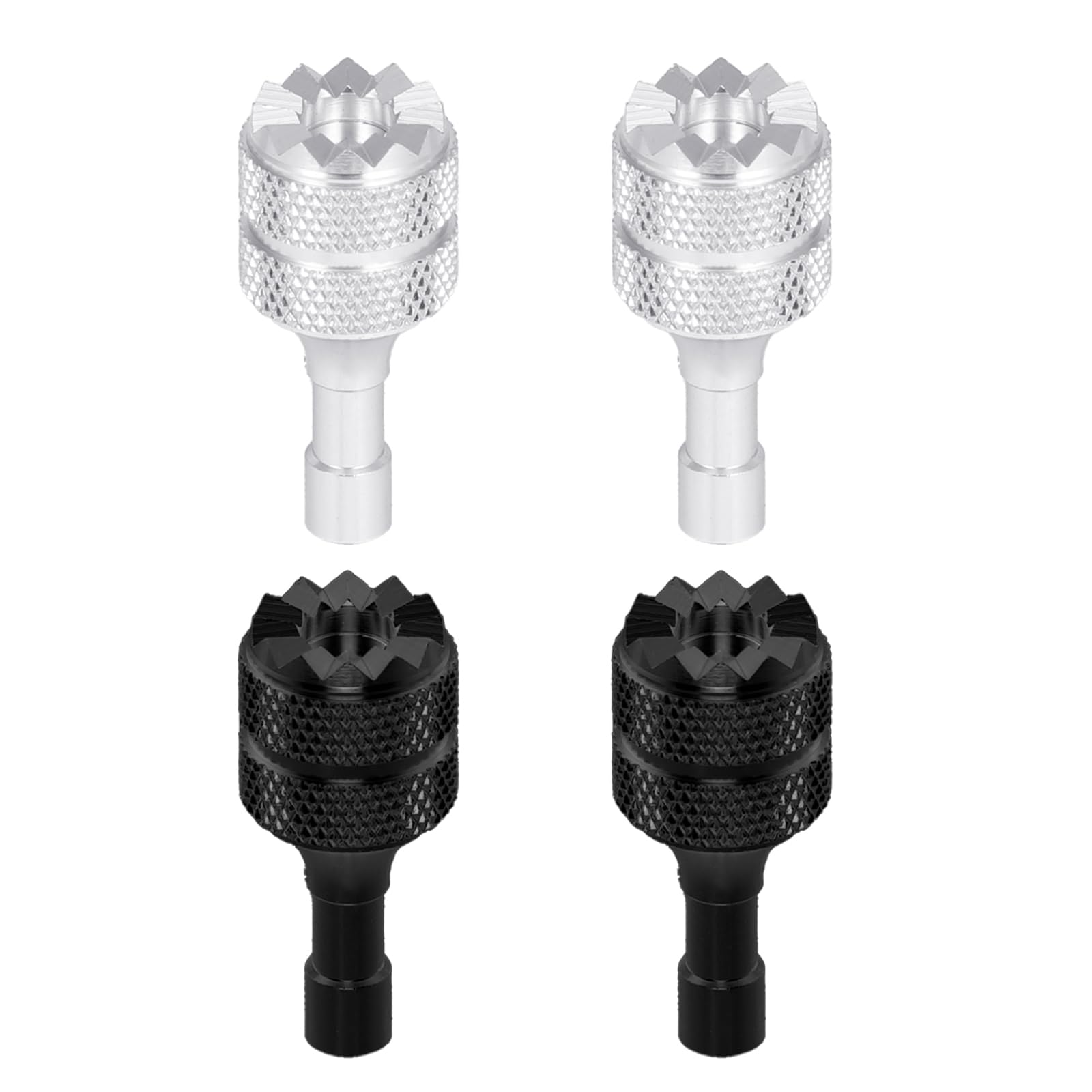 NQEUEPN 4pcs Drone Control Sticks, Detachable Drone Joysticks Controller Stick Thumb Replacement Accessories Compatible with DJI Mini 3 Pro Drone DJI RC Rocker (Black, Silver)