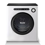 Dessiz 1.6 Cu.Ft. Portable Clothes Dryer, 970w,Machine with Stainless Steel Drum, 11lbs with Exhaust Hose,Digital Control with Hygrometer Sensor, Dryer for Apartments, Home, RV, Dorms