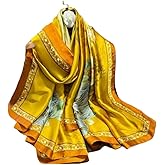 WaJuemy Silk Feeling Scarf for women Lightweight Long Floral Scarves Shawl Wraps Elegant Evening Dresses Satin Shawls Scarfs
