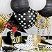 Bobee Black and White Paper Lanterns Party Decorations, set of 5