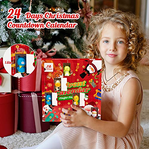 Vanmor Finger Puppets Advent Calendar 2022 for Kids Toddlers