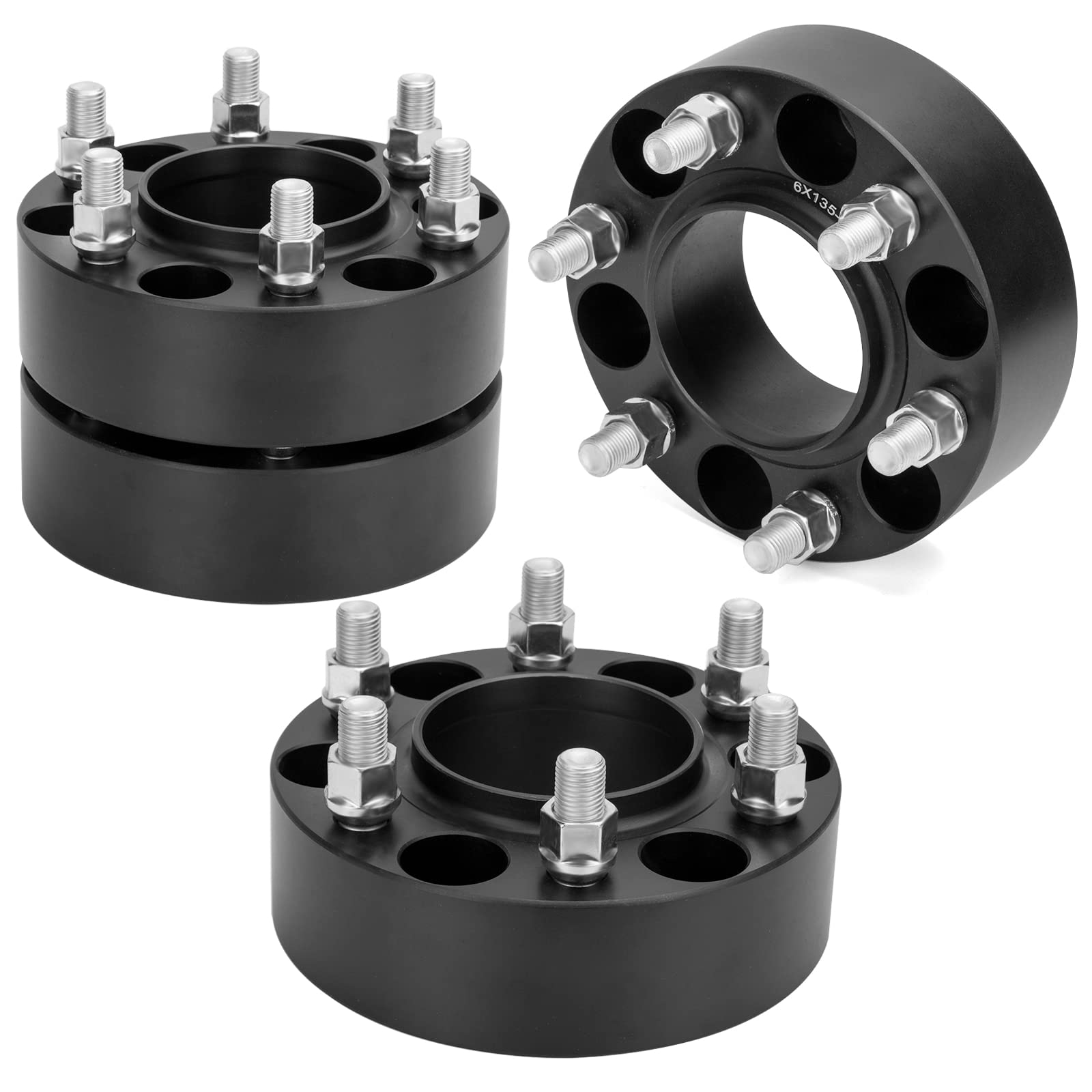 Photo 1 of dynofit 2 Inch 6x135 Hub-Centric Wheel Spacers (4 Pcs) for 2015-2025 Ford F150, Expedition, Lincoln Navigator - M14x1.5 Studs, 87.1mm Center Bore