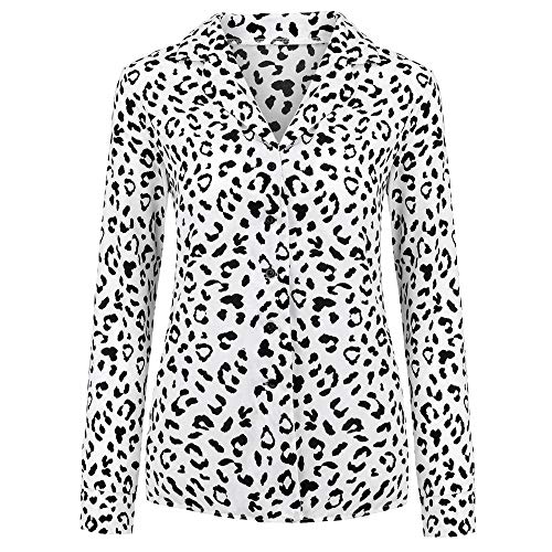 Women Print Tops Duseedik V-Neck Patterned Spread Long Sleeve Slim Button Pullover Shirt - Thumbnail 4
