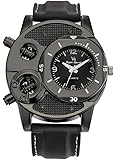 Mens Casual Watches Black,Selinora Mens Fashion Casual Prime Thin Silica Gel Students Business Sports Quartz Watch Gift