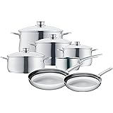WMF 07 3057 6040 11-Piece Diadem Cookware Set, Silver