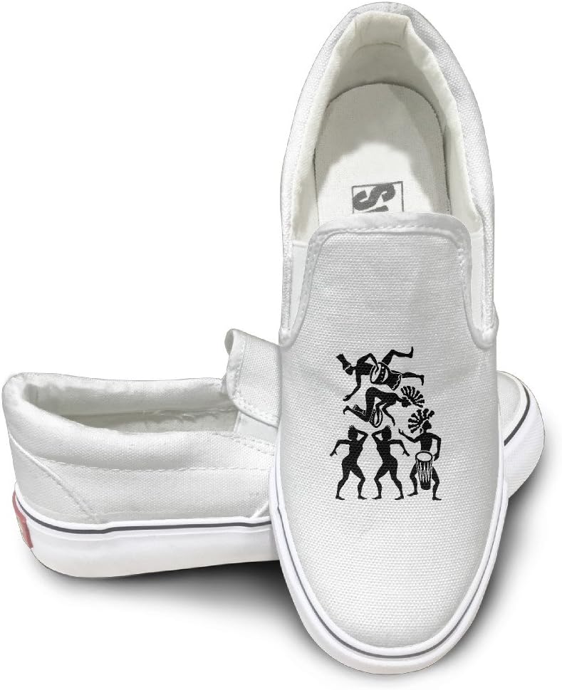 Amazon Com Dhome African Mus Dance Moccasin Gommino Unisex Flat Canvas Sneaker Shoes White Sports Outdoors amazon com