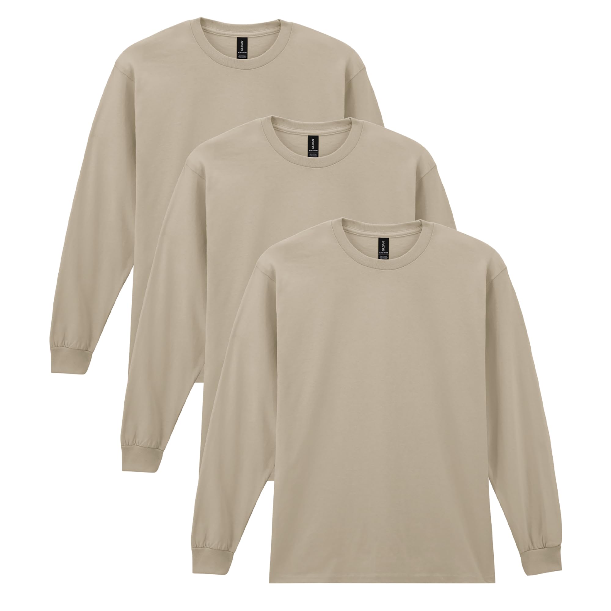 Gildan T-Shirt, Sand (3-Pack) Image Gildan T-Shirt, Sand (3-Pack) Image