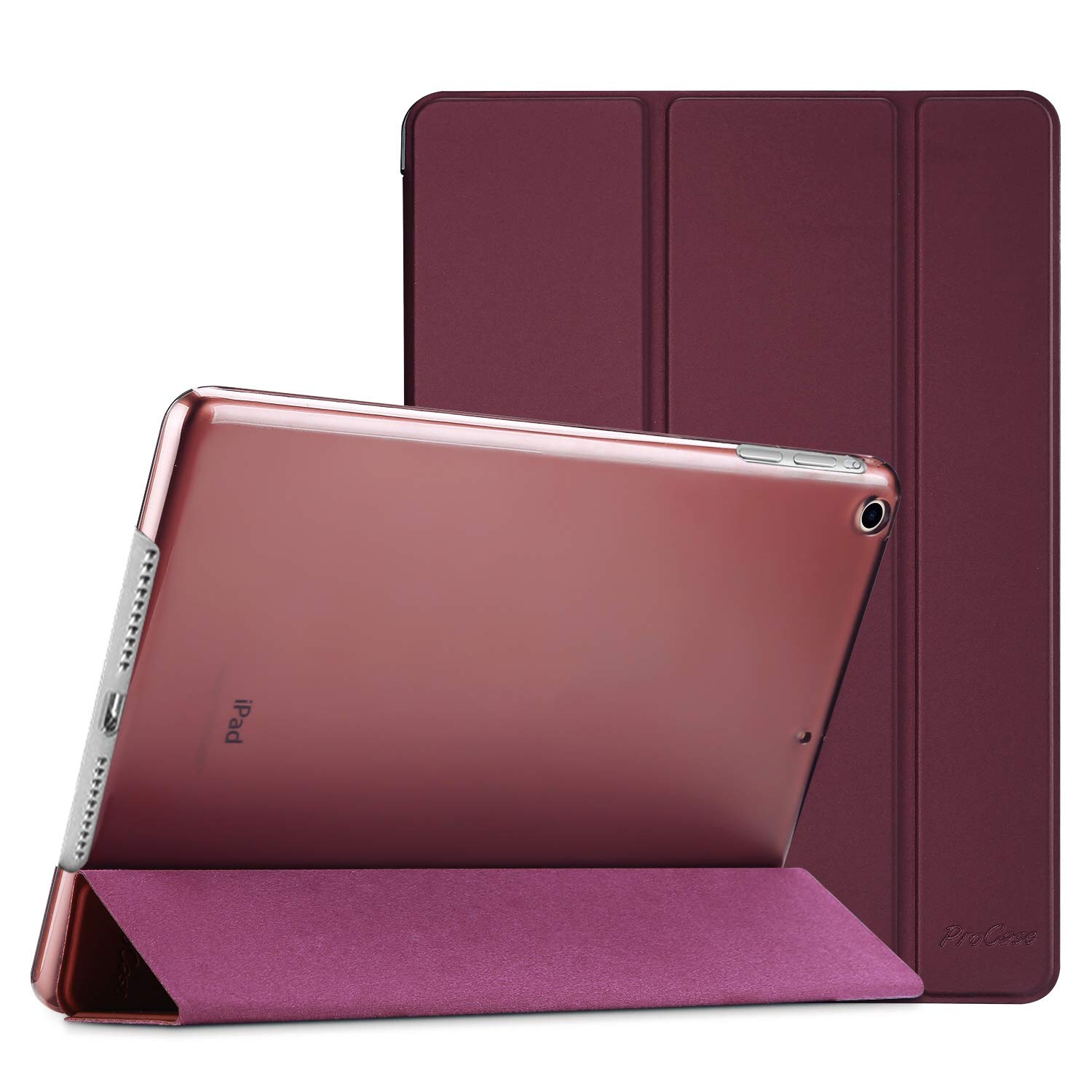 ProCase Smart Case for iPad Air 1st Generation 9.7 Inch, Protective Cover for iPad Air 1 Edition 2013 Model (A1474 / A1475 / A1476) -Wine