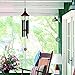 BLESSEDLAND Wind Chimes-6 Hollow Black Aluminum Metal Tubes Tuned 43'' -Windchime with S Hook for Indoor and Outdoor.