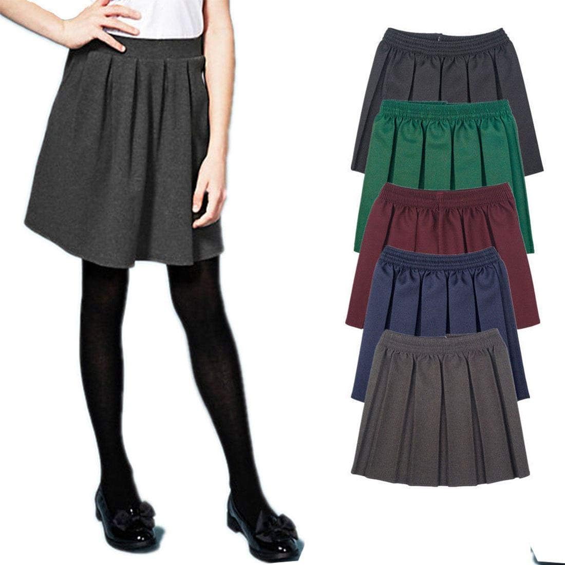 fully elasticated grey school shorts