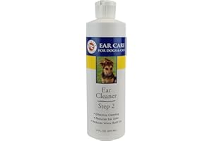 Miracle Care Ear Cleaner for Dogs and Cats, 16 Ounce, Reduces Ear Odor and Waxy Build Up, Gentle and Non Staining