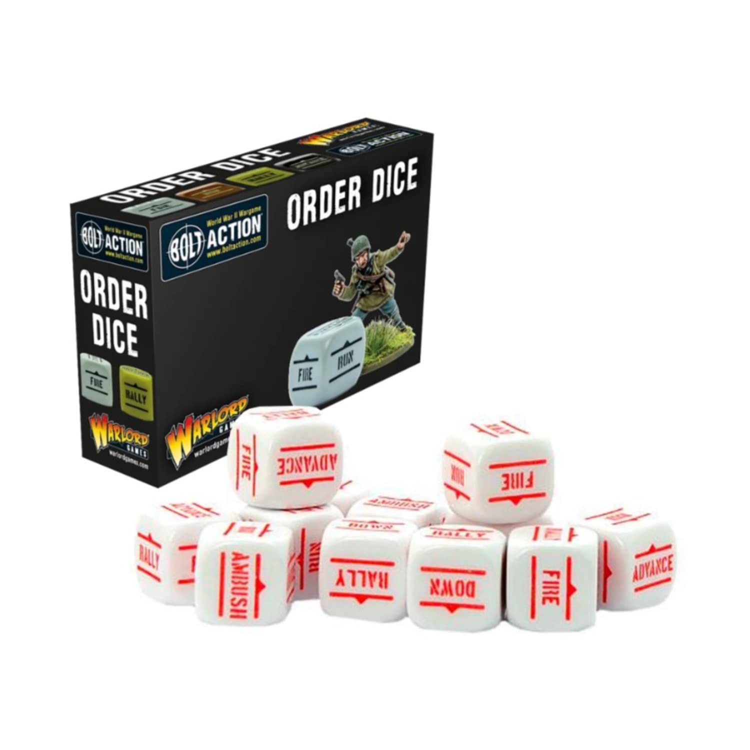 Order Dice for Bolt Action (White)