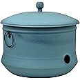 LifeSmart Garden Hose Holder Storage Pot with Lid 16” x 12” | Heavy Duty Water Hose Hider | Holds 100 ft Hose Outdoor and Indoor Use