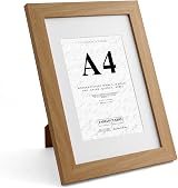 Fabian Clarke London A4 Oak Picture Frame with White A5 Mount view 4