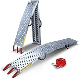 VOUNOT Loading Ramps Heavy Duty Foldable 400 kg Max Galvanized Non-Slip