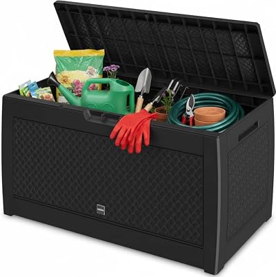 CASARIA 310L Waterproof Garden Storage Box Anthracite 119x48x60cm