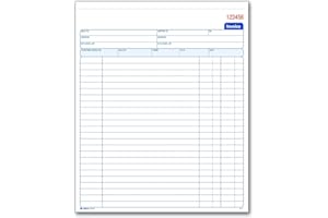 Adams Invoice Book, 8-3/8 x 10-11/16 Inches, 2-Part, Carbonless, White/Canary, 50 Sets per Book (D8140)
